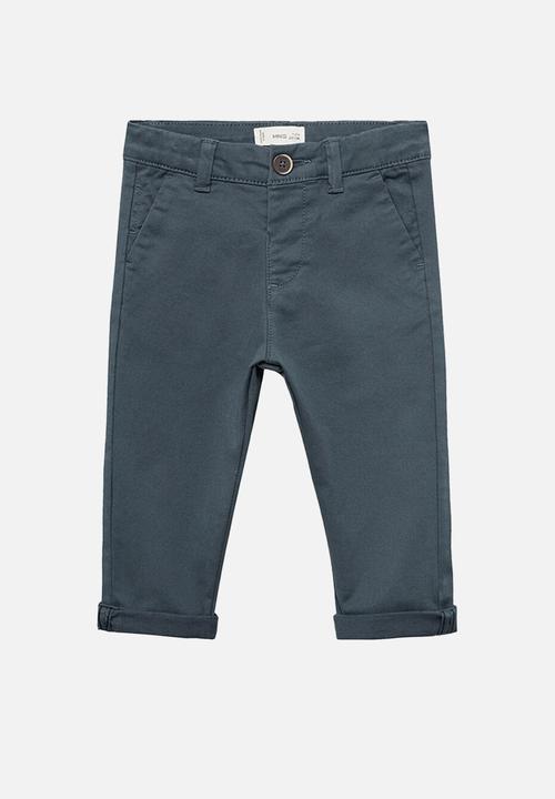MANGO - Trousers chino - medium blue