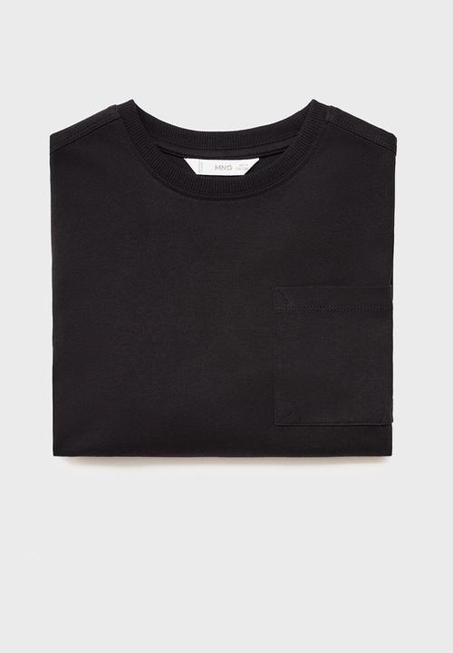 MANGO - T-shirt basica1 - black