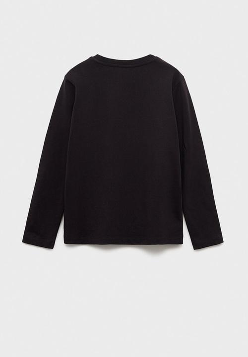 MANGO - T-shirt basica1 - black