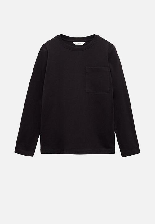 MANGO - T-shirt basica1 - black