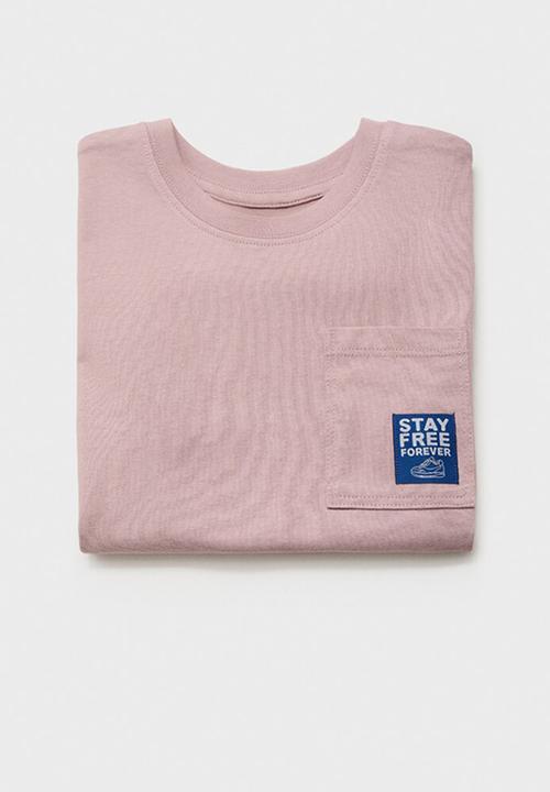 MANGO - T-shirt stayfree - light pastel pink