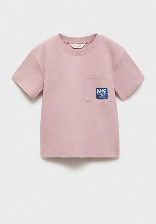 MANGO - T-shirt stayfree - light pastel pink