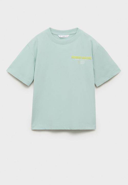 MANGO - T-shirt midnight - turquoise & aqua