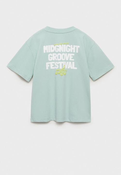 MANGO - T-shirt midnight - turquoise & aqua