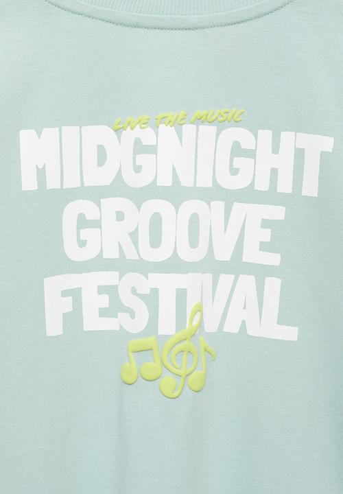 MANGO - T-shirt midnight - turquoise & aqua
