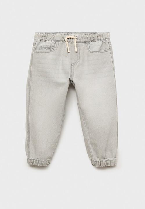 MANGO - Jeans joggerb - open gray