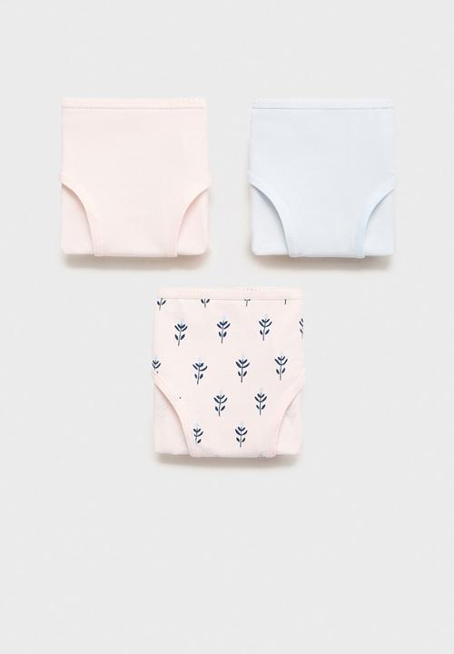 MANGO - Knicker flori - light pastel blue