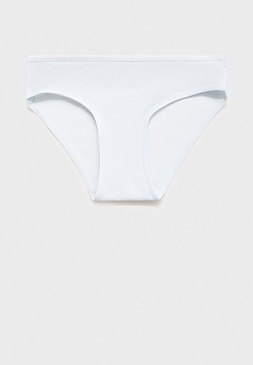 MANGO - Knicker flori - light pastel blue