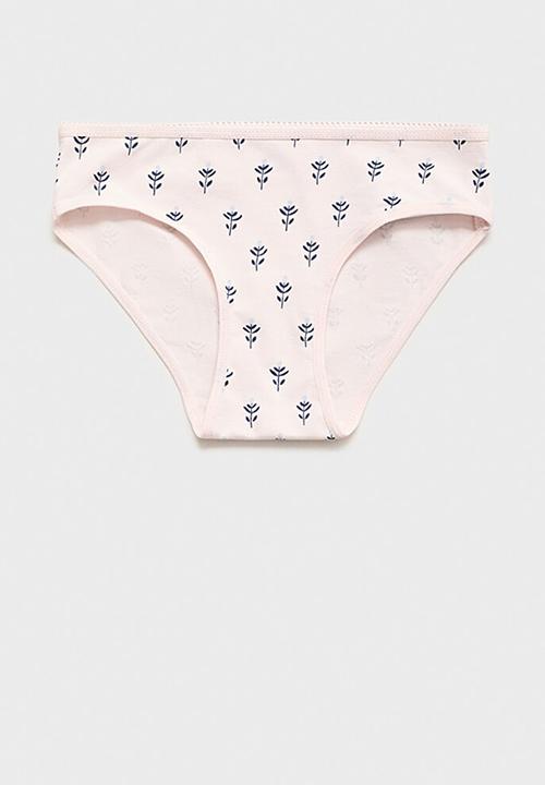 MANGO - Knicker flori - light pastel blue