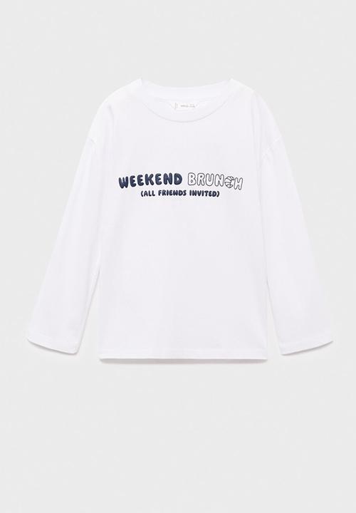 MANGO - T-shirt weekend - white