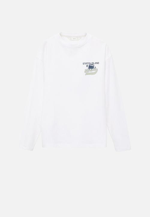 MANGO - T-shirt staten - white