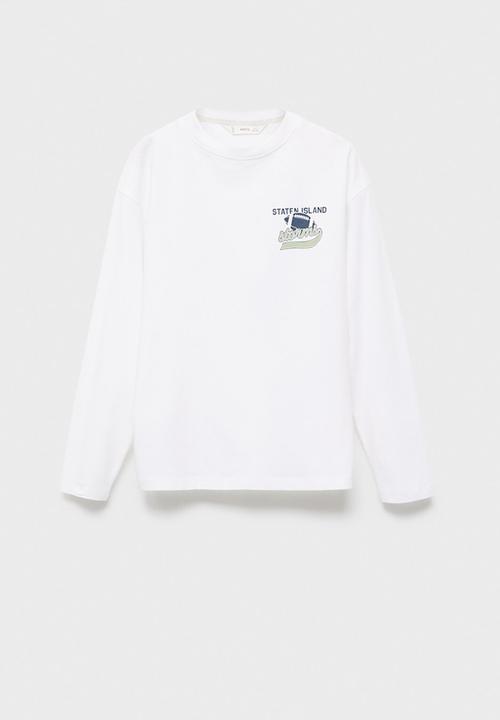 MANGO - T-shirt staten - white