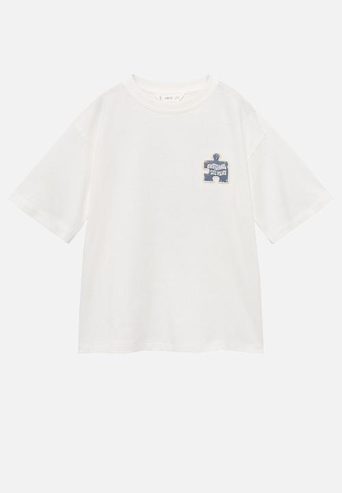 MANGO - T-shirt puzzle - natural