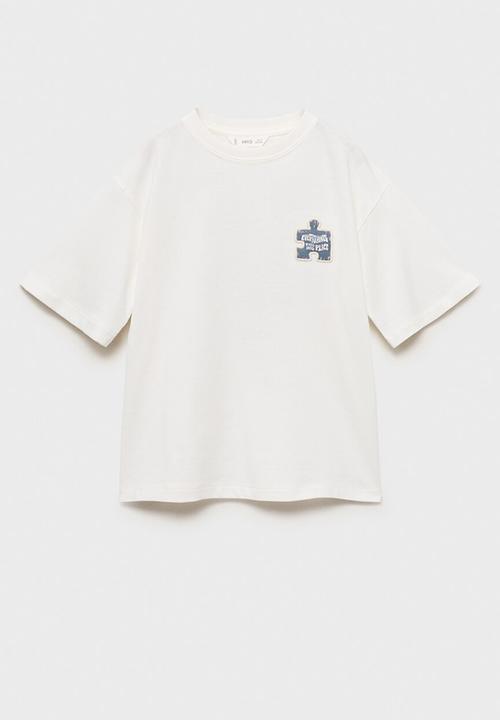 MANGO - T-shirt puzzle - natural