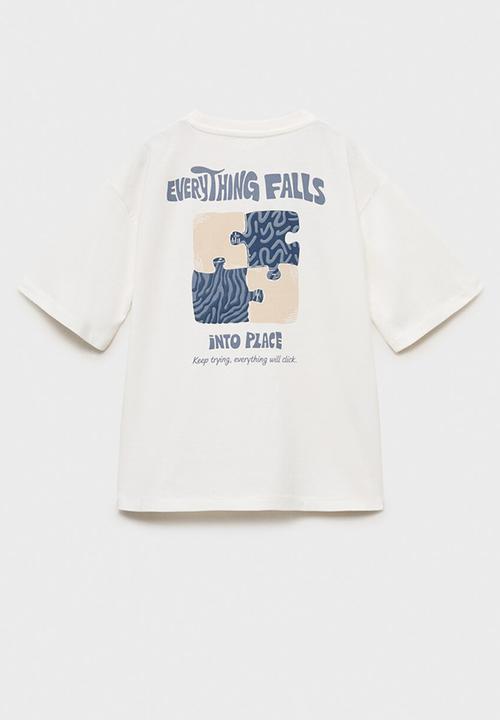 MANGO - T-shirt puzzle - natural