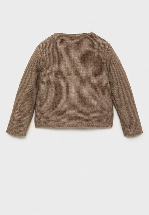 MANGO - Cardigan boba1 - medium brown