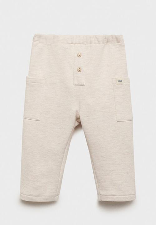 MANGO - Joggers SAND - Light Pastel Brown