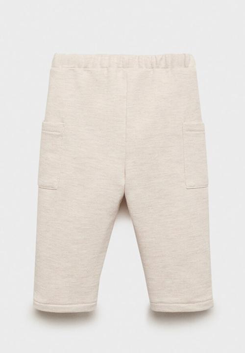 MANGO - Joggers SAND - Light Pastel Brown