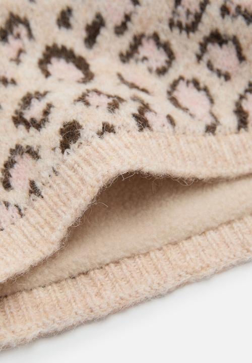 MANGO - Leopard-print scarf - sand