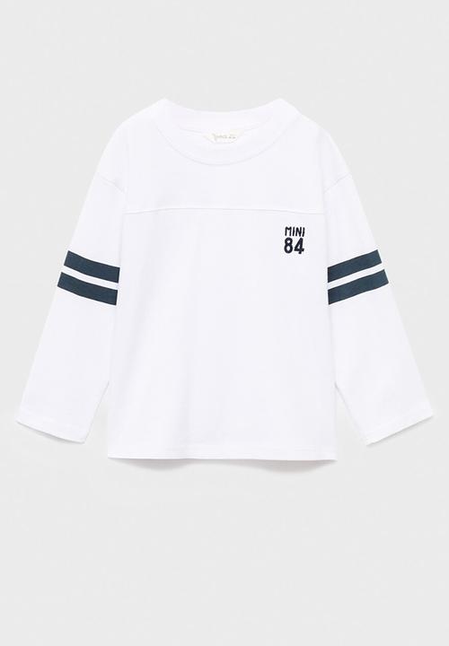 MANGO - T-shirt varsib - white