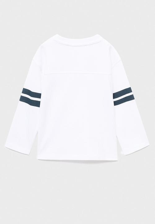 MANGO - T-shirt varsib - white