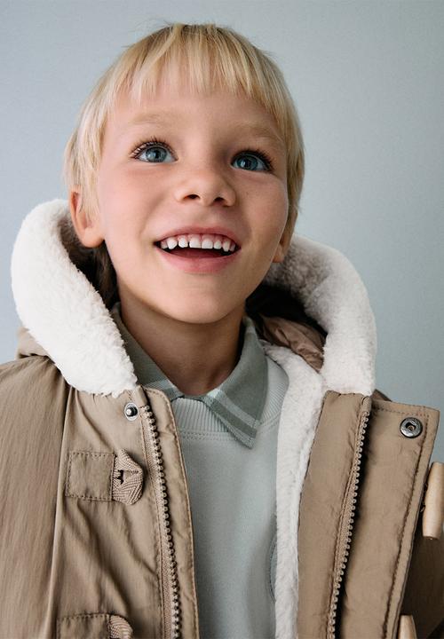 MANGO - Puffer coat PEDRO - Light Pastel Brown