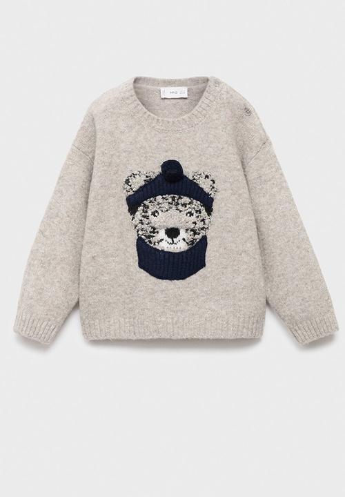 MANGO - Sweater ROAR - Light Pastel Gray
