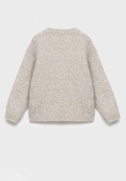 MANGO - Sweater ROAR - Light Pastel Gray