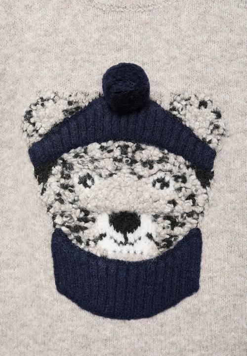 MANGO - Sweater ROAR - Light Pastel Gray