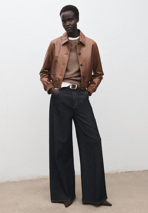 MANGO - Sweater nekko - medium brown