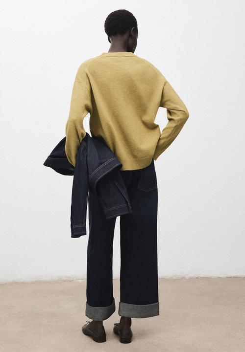 MANGO - Sweater nekko - green