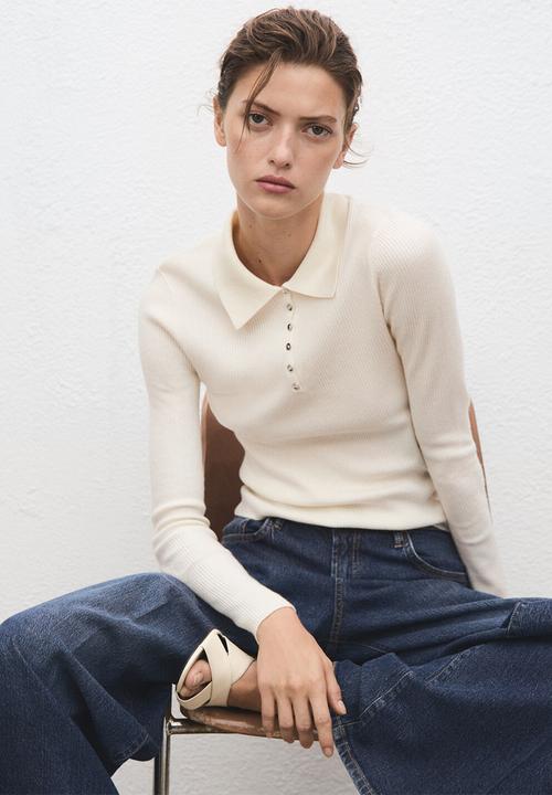 MANGO - Sweater twenties - light beige