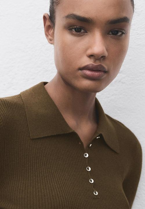 MANGO - Sweater twenties - khaki