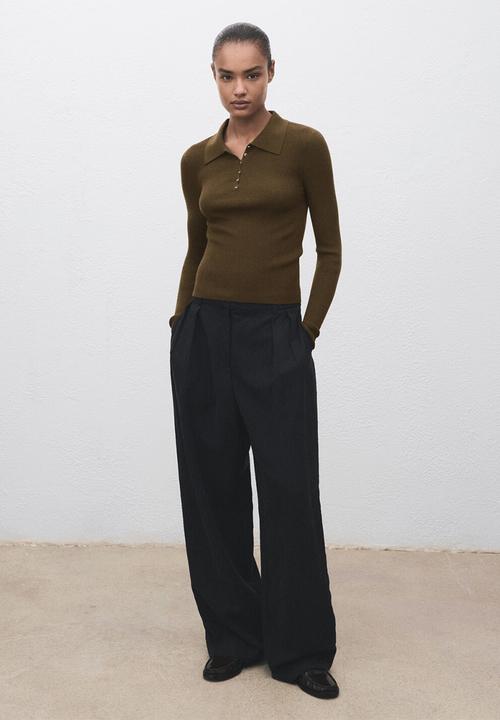 MANGO - Sweater twenties - khaki
