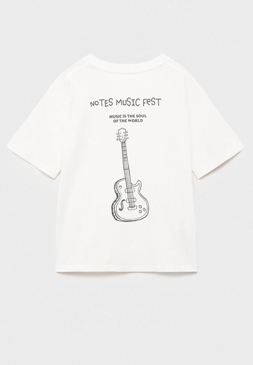 MANGO - T-shirt notes - natural