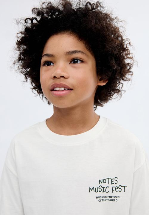 MANGO - T-shirt notes - natural