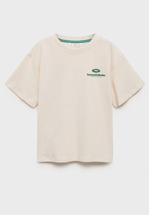 MANGO - T-shirt spin - light pastel brown
