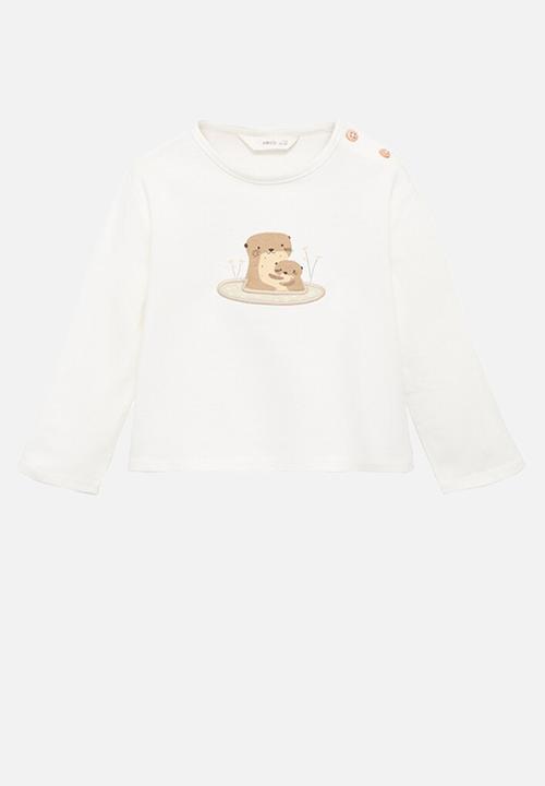 MANGO - T-shirt nutria - natural