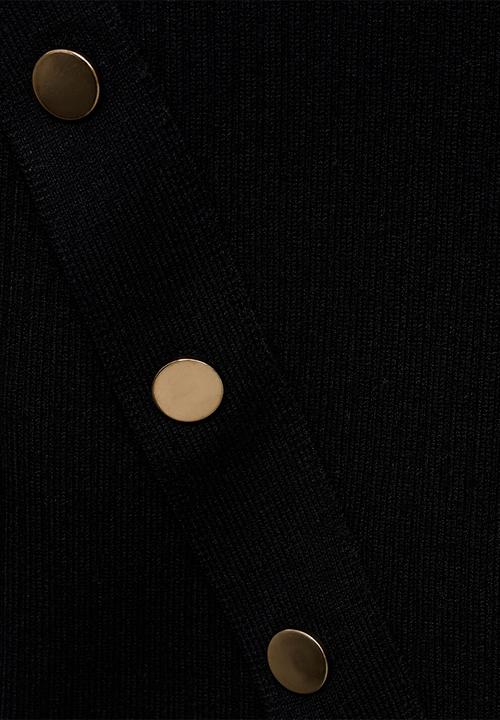 MANGO - Sweater botona - black