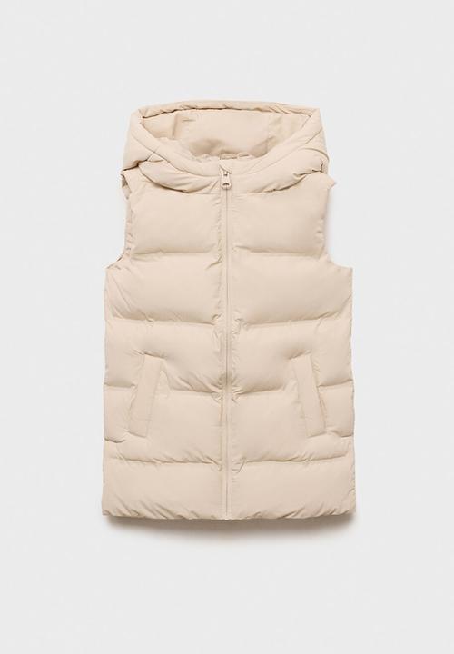 MANGO - Outer vest lina - light beige