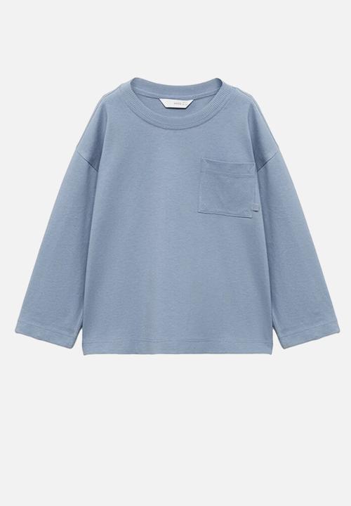 MANGO - T-shirt basicab1 - medium blue