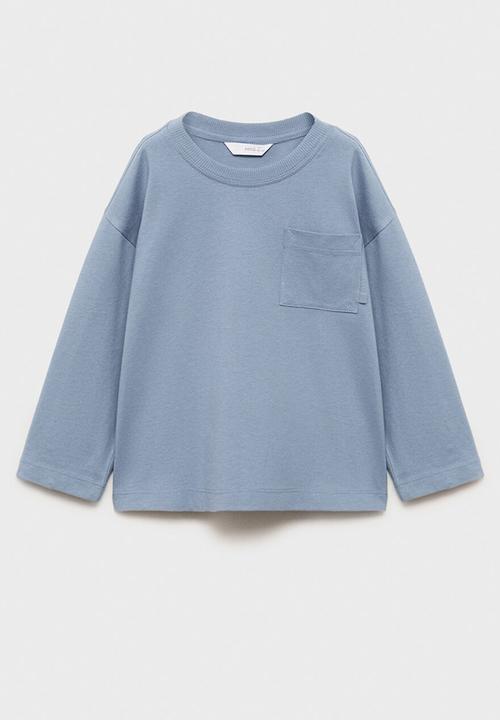 MANGO - T-shirt basicab1 - medium blue