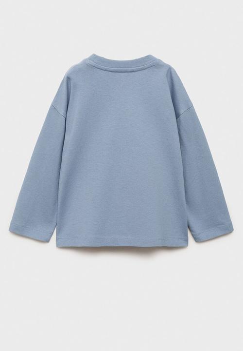 MANGO - T-shirt basicab1 - medium blue