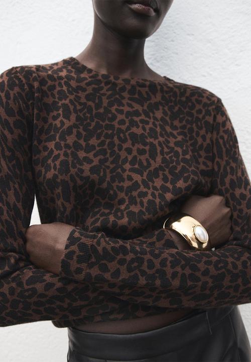 MANGO - Sweater jaguar - dark brown