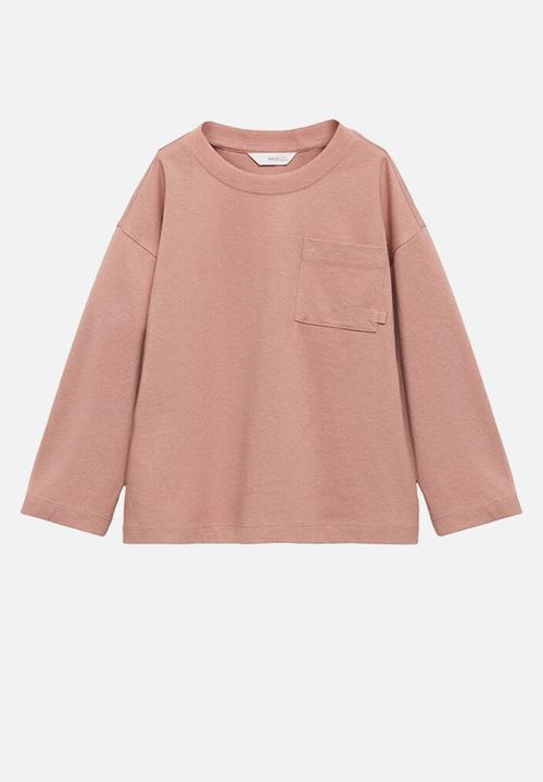 MANGO - T-shirt basicab1 - light pastel pink