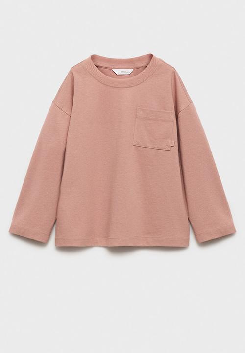 MANGO - T-shirt basicab1 - light pastel pink