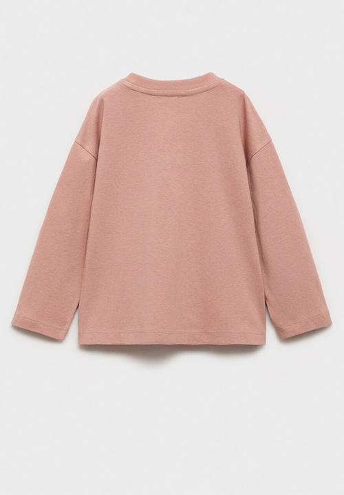 MANGO - T-shirt basicab1 - light pastel pink