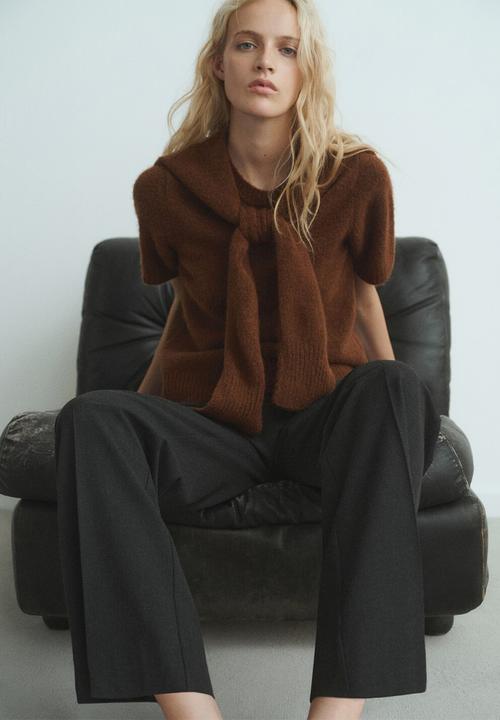 MANGO - Sweater leire - brown