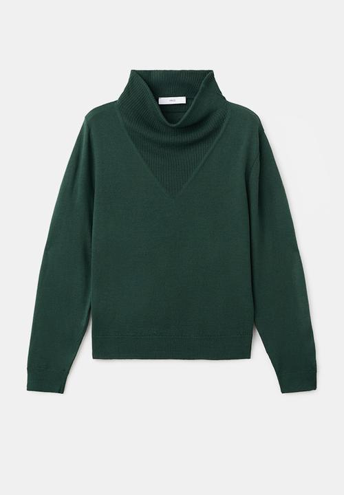 MANGO - Sweater triangle - dark green