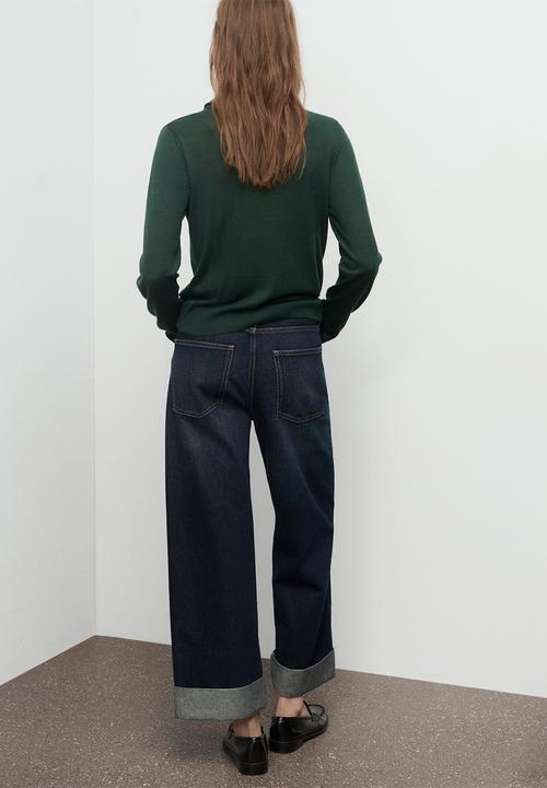 MANGO - Sweater triangle - dark green